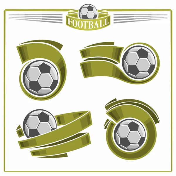 Emblèmes de football — Image vectorielle