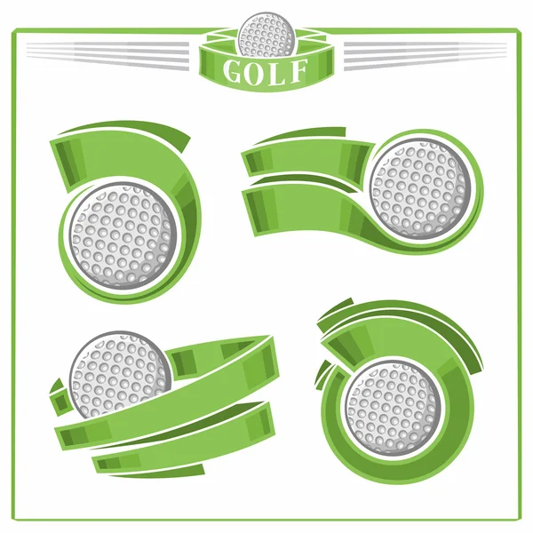 Golf emblemen — Stockvector