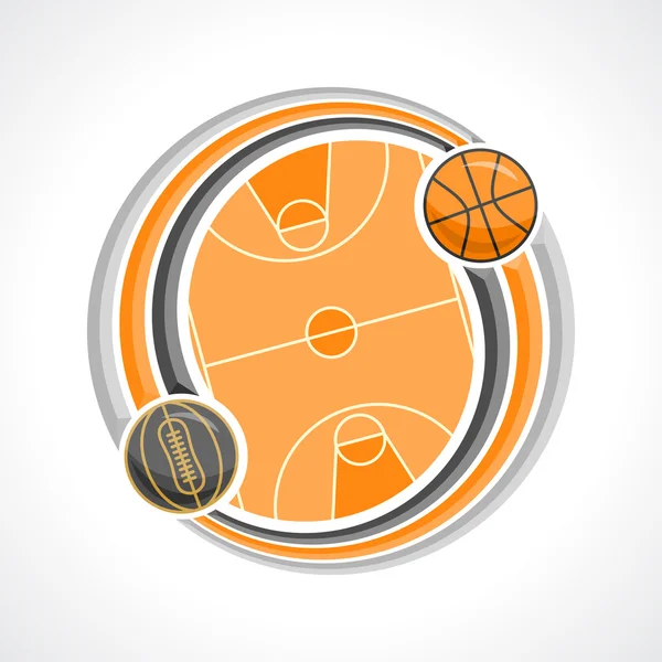 Abstracte achtergrond op het thema basketbal — Stockvector