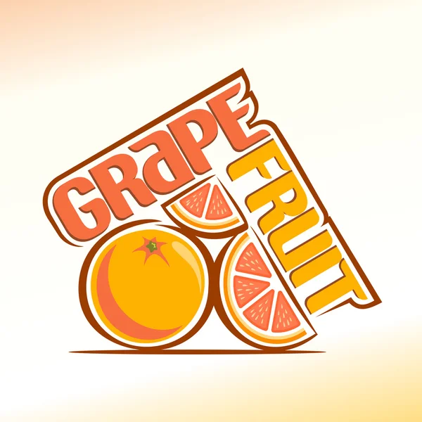 Abstract image of a grapefruit — Stock Vector