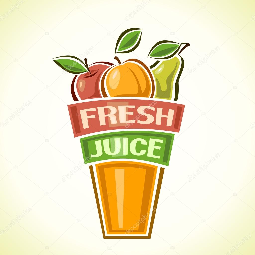 The image of the glass with fresh fruit