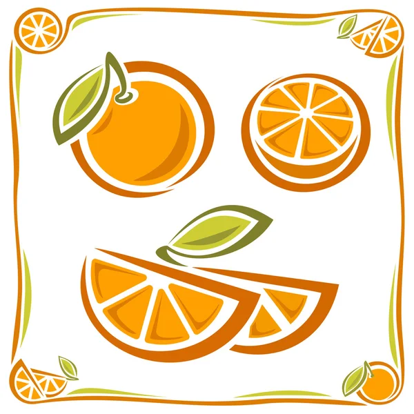 Görüntü bir portakal — Stok Vektör