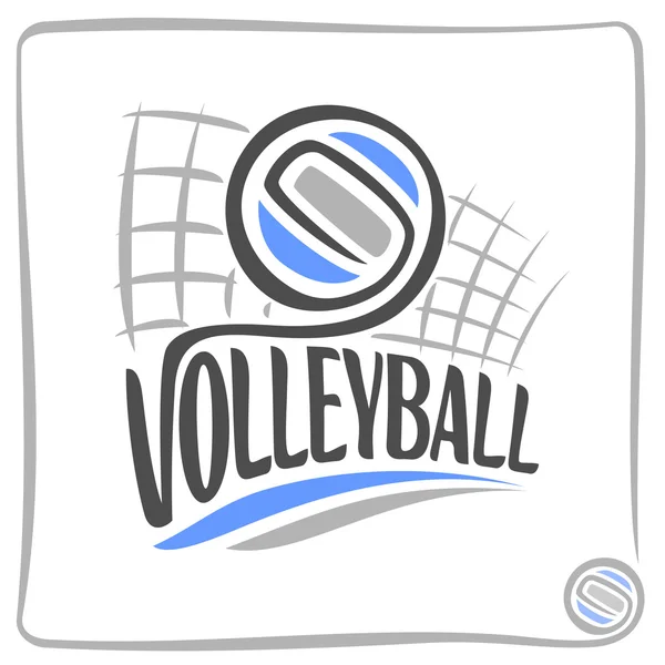 Imagen sobre el tema del voleibol — Vector de stock