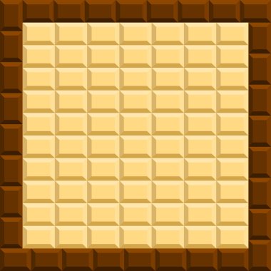 Siyah ve beyaz çikolata ile arka plan çerçeve