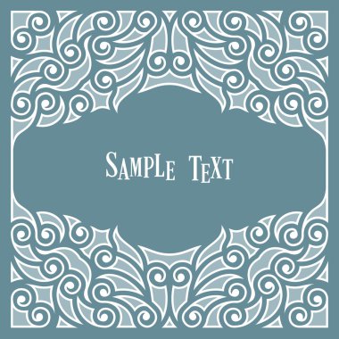 metin için dekoratif çerçeve