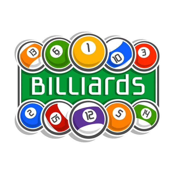 The image on the subject of billiards — Stock Vector