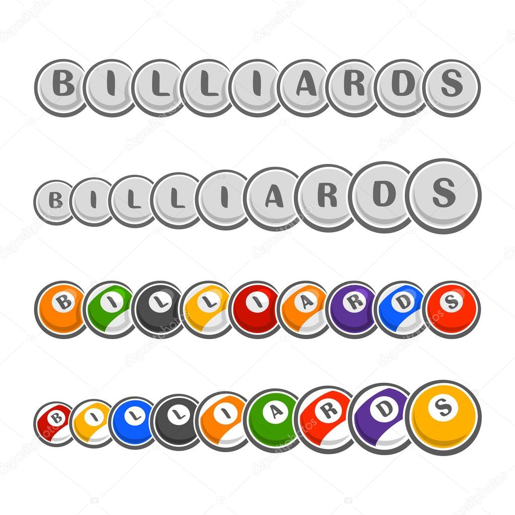 The abstract image on the subject of billiards