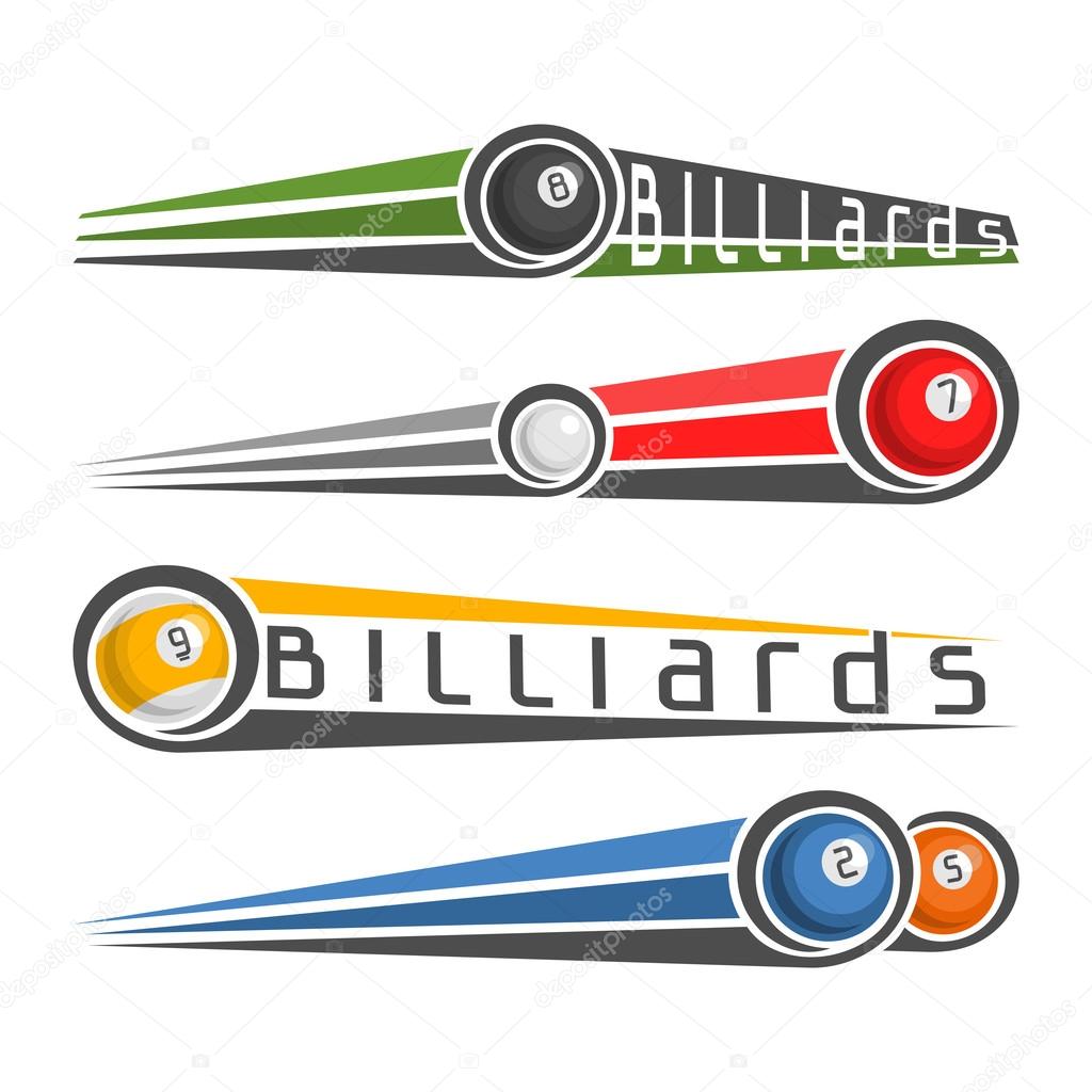 The abstract image on the subject of billiards