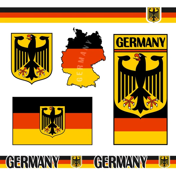 Los símbolos de Alemania — Archivo Imágenes Vectoriales