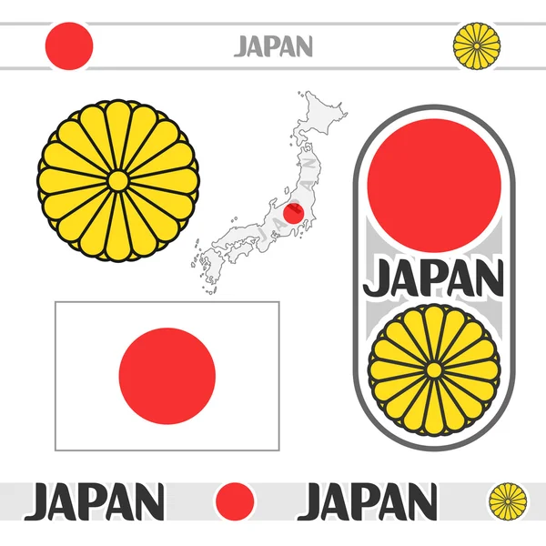 Symboler för japan — Stock vektor