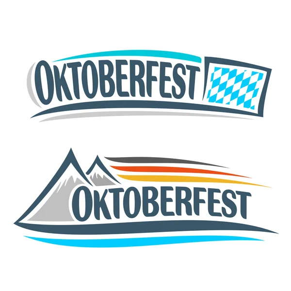 The logo on the theme of Oktoberfest — ストックベクタ