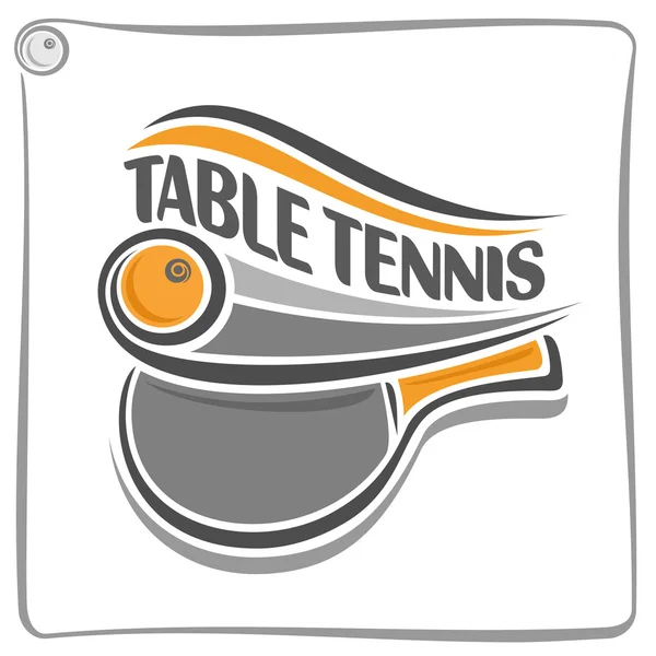 Gambar pada tema tenis meja - Stok Vektor