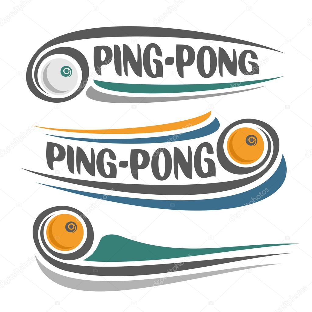 The abstract image on the ping-pong theme