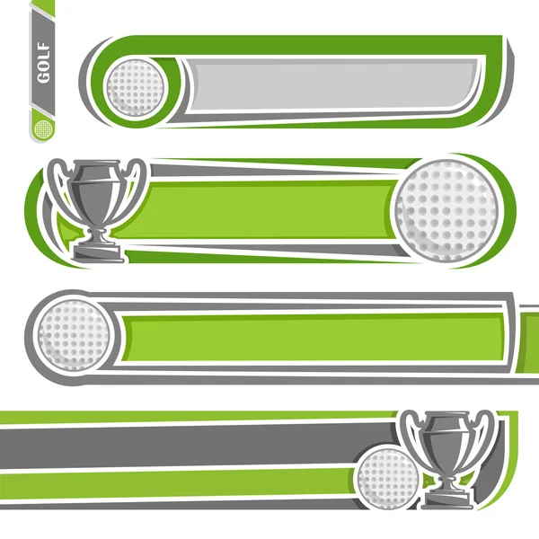 Illustrations to use text on the subject of golf — Stock Vector