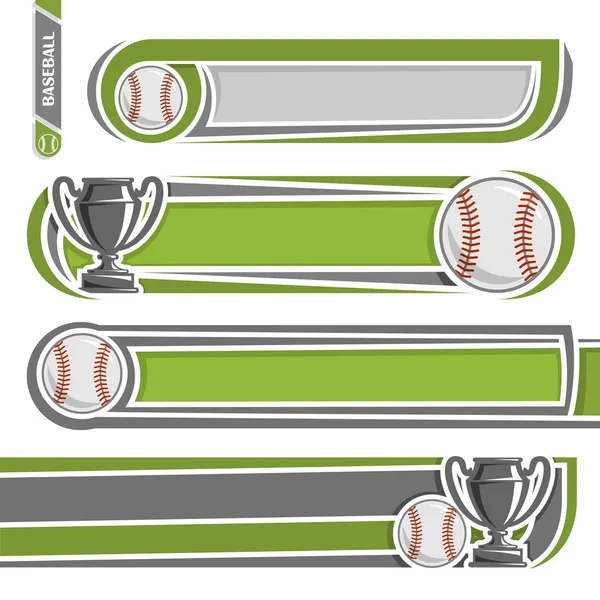 Illustrations pour utiliser le texte sur le sujet du baseball — Image vectorielle