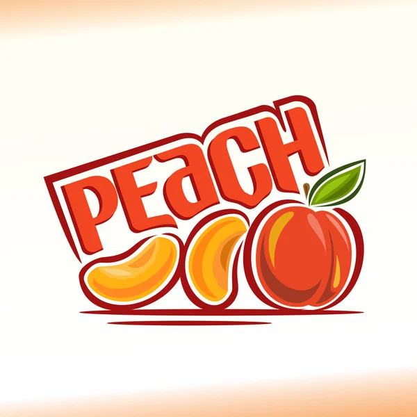 Vector illustration on the theme of  peach — Stock Vector