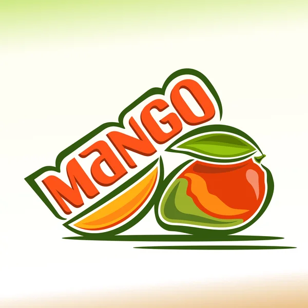 Vector illustration on the theme of mango — Stock Vector