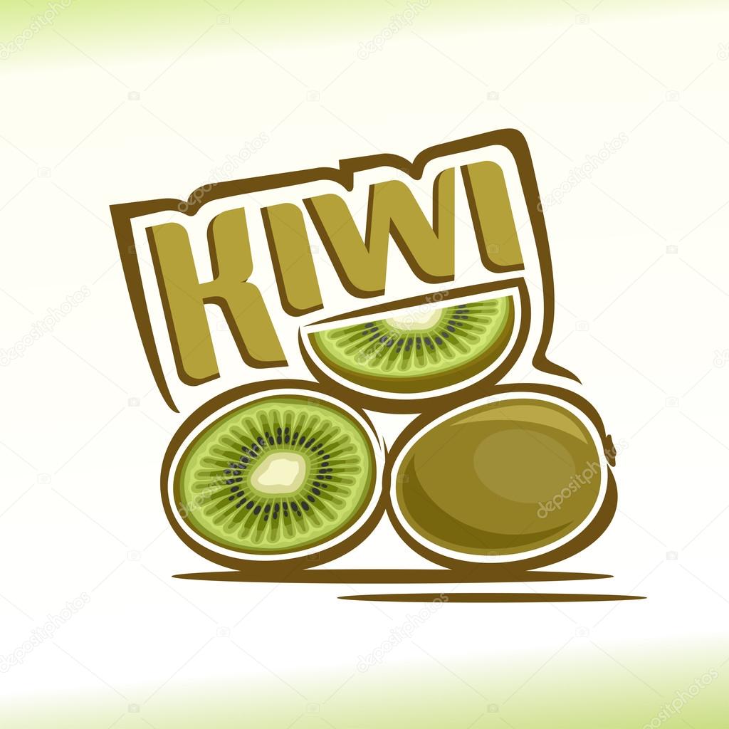 Abstract vector illustration on the theme of  kiwi