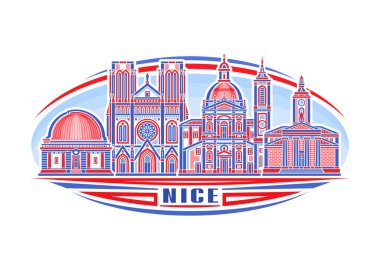 Hoş, yatay dekoratif tabelanın vektör çizimi doğrusal tasarım ile ünlü şehir manzarası gökyüzü arka planında, kentsel vatanseverlik çizgisi sanat konsepti mavi metin için eşsiz fırça harfleriyle güzel