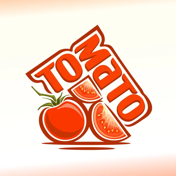 Illustrazione vettoriale sul tema del pomodoro — Vettoriale Stock