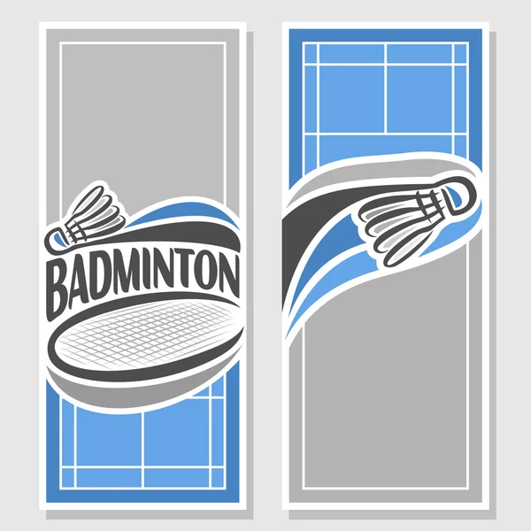 Imagens de fundo para texto sobre o tema do badminton — Vetor de Stock