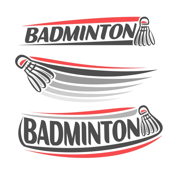 Images on the badminton theme — Stock Vector