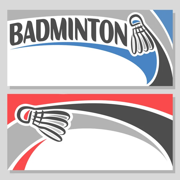 Imagens de fundo para texto sobre o tema do badminton — Vetor de Stock