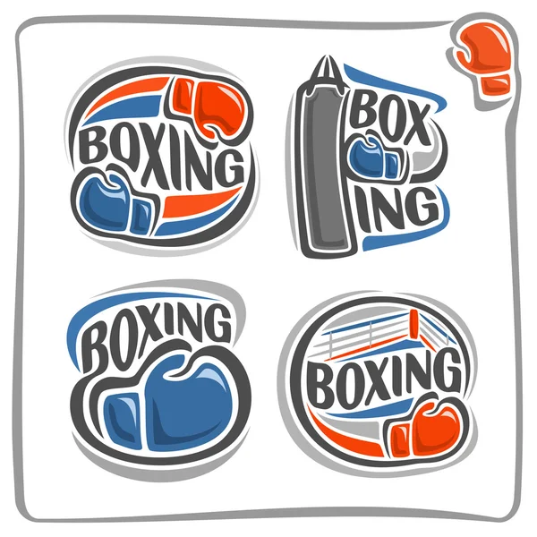 Illustrations sur le thème de la boxe — Image vectorielle
