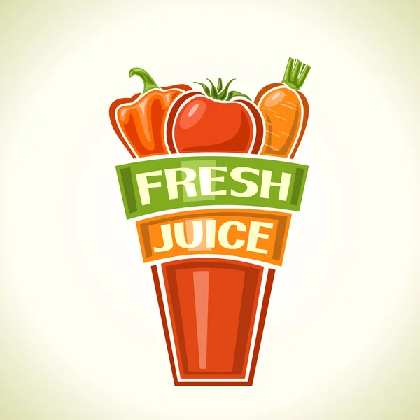 Fresh juice from vegetables — Stock Vector