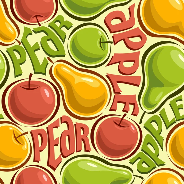 Abstrakcyjnego obrazu jabłek i gruszek — Wektor stockowy