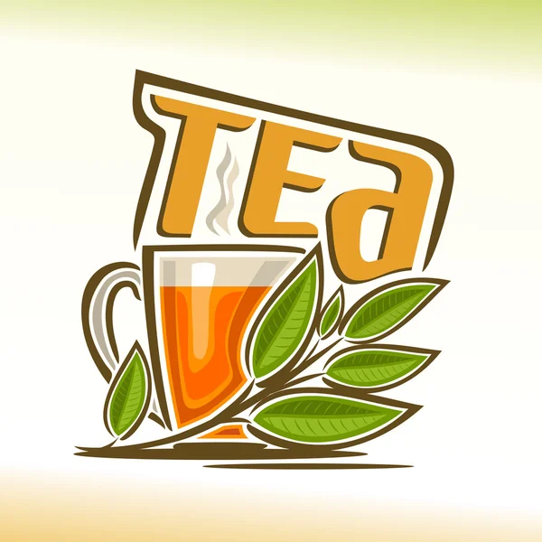 Illustration vectorielle sur le thème du thé — Image vectorielle
