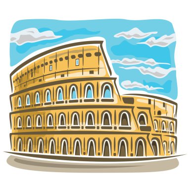 Coliseum konulu vektör çizim