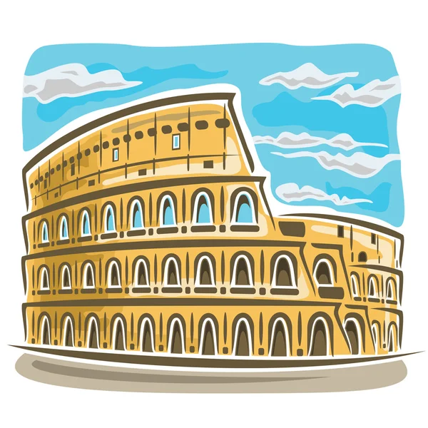 Vector illustration on the theme of Coliseum — Stock Vector