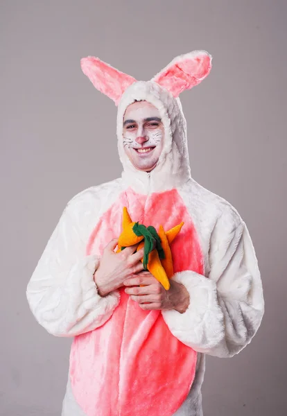 Man in rabbit's costume — Stock Photo, Image