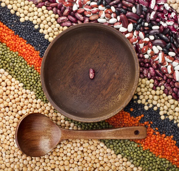 Colorful striped rows of beans — Stock Image Colorful striped rows of beans Stock Picture