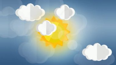 Neon Uçan Kalpler Gradyan Döngü Arkaplan Canlandırması.