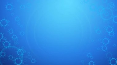 Mavi zemin üzerinde Covid-19 Coronavirus 2019 hücresi