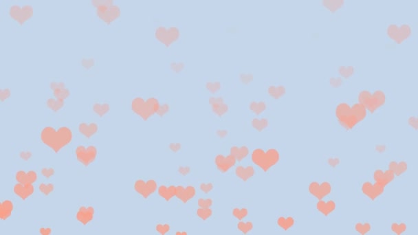 Doux Rose Coeur Boucle Animation Fond — Video