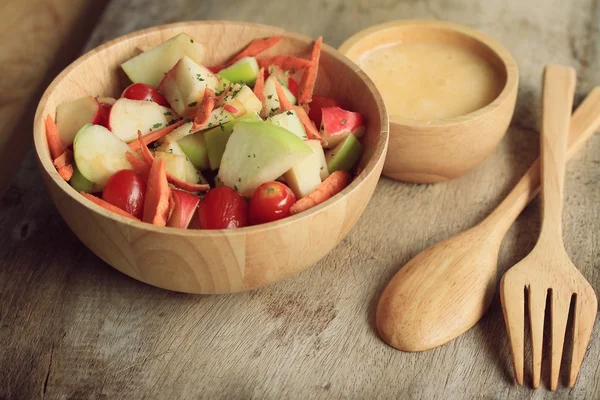 Salat frisches Apfelobst — Stockfoto