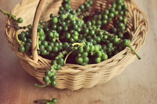 Pimienta fresca de semilla verde — Foto de Stock