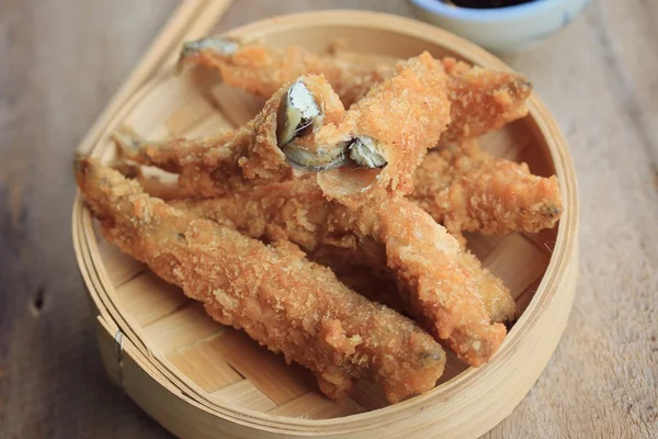 stock image tasty shishamo with sauce