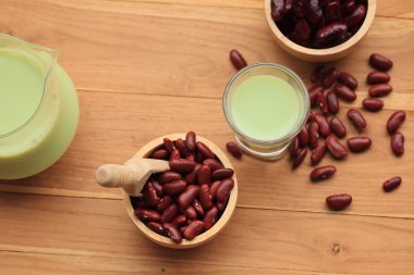 soya sütü kırmızı fasulye