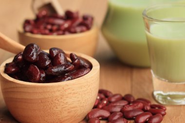 soya sütü kırmızı fasulye