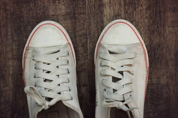 White sneakers and socks — Stock Photo, Image