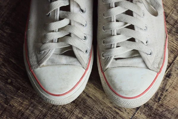 White sneakers and socks — Stock Photo, Image