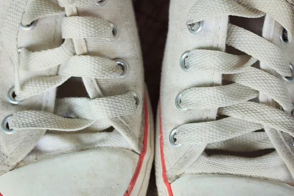 White sneakers and socks — Stock Photo, Image