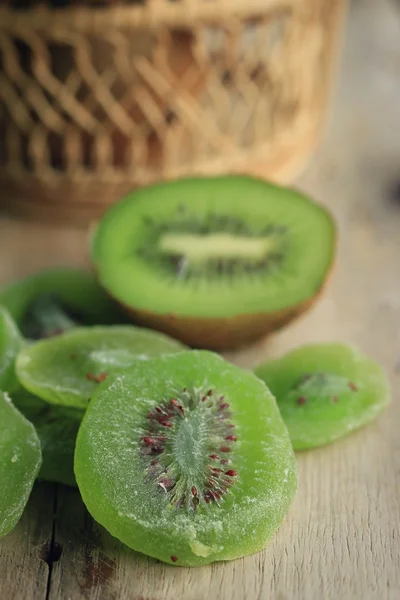 Gustoase uscate kiwi dulce — Fotografie, imagine de stoc