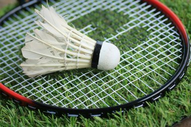 Shuttlecocks badminton raket ile