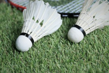 Shuttlecocks badminton raket ile