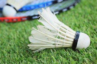 Shuttlecocks badminton raket ile